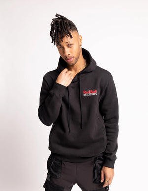 Vintage Red Bull Big Embroidered Logo Racing Hoodie Black