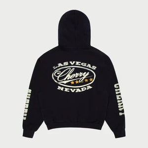 Vintage Red Bull Big Embroidered Logo Racing Hoodie Black Sale