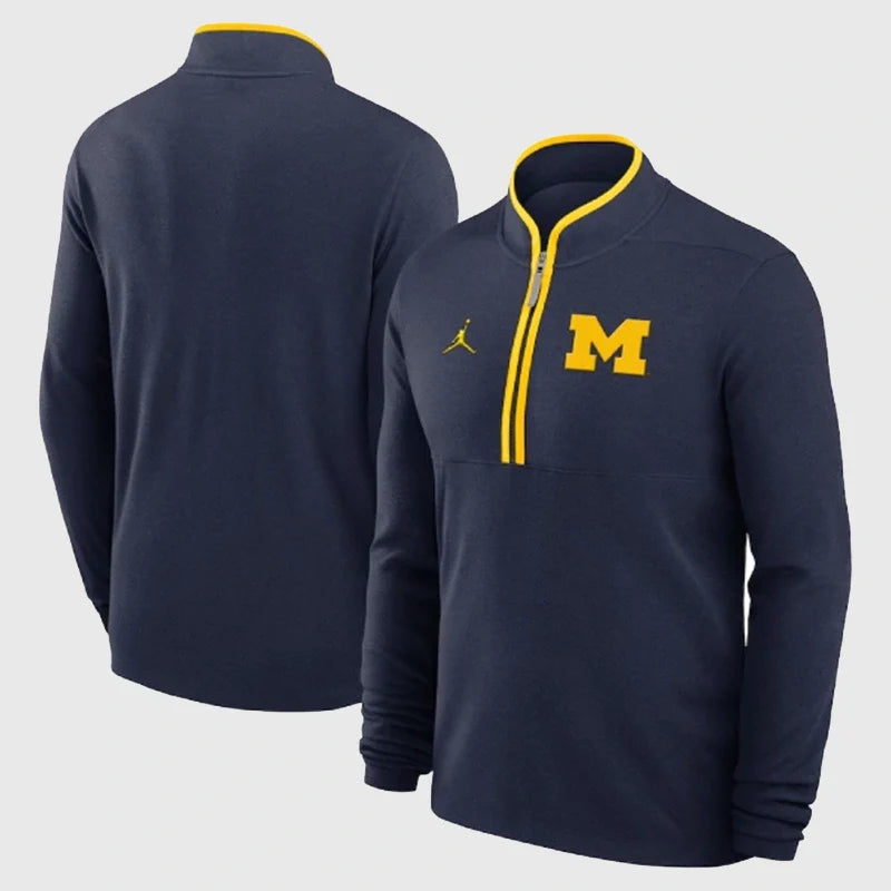 Wolverines-Navy-Fleece-Half-Zip-Coach-Sweatshirt-2025