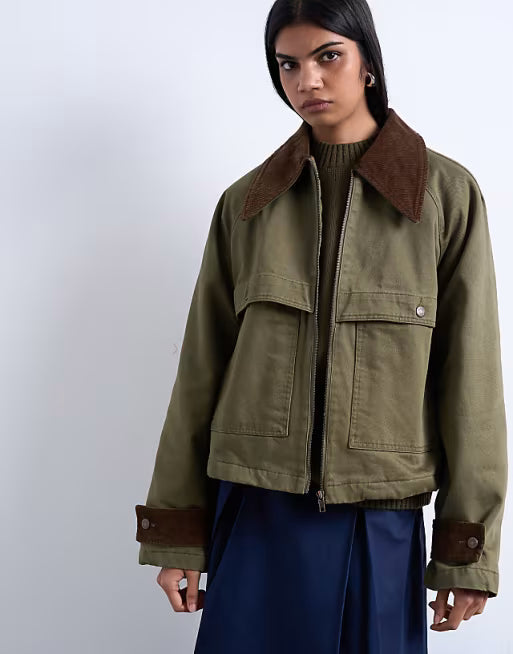 Women’s padded denim Barn jacket