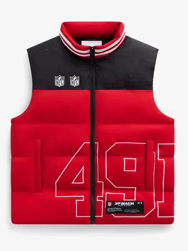 Womens-Scarlet-San-Francisco-49ers-Team-Puffer-Vest
