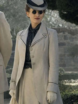 Young Sherlock 2026 Natascha McElhone Whool Grey Coat