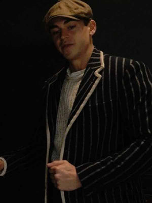 Young Sherlock Hero Fiennes Tiffin Striped Blazer