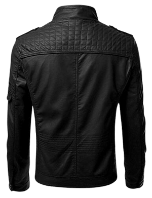 Zipper Black Lamb Skin Leather Jacket Buy