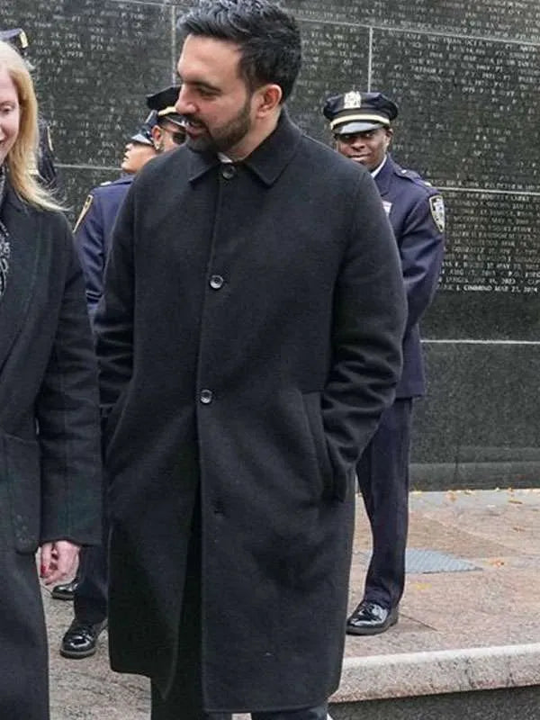 Zohran Mamdani New York City Black Coat