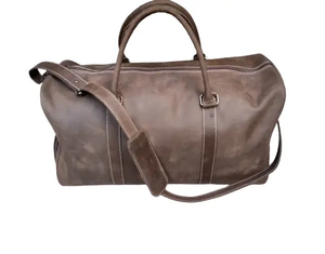 Crazy Horse Genuine Duffle Bag, Brown Zing Apparel