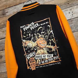 Pete's Pumpkin Patch Varsity Jacket For Unisex Zing Apparel