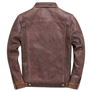 Stylish Slim Biker Jacket Men, Brown Zing Apparel