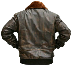G-1 Aviator Distressed Brown Leather Jacket Zing Apparel