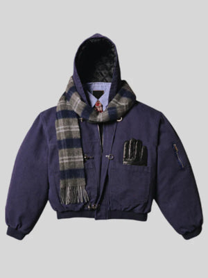 Shinzo Shige 15oz Canvas Clasp Bomber Jacket - Zing Apparels